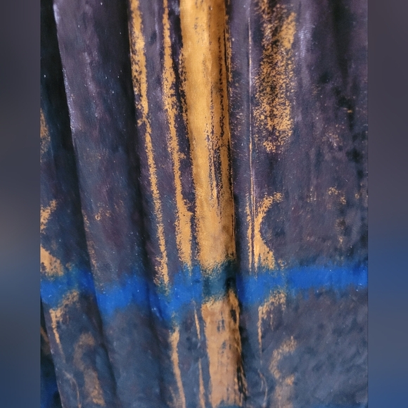 Velvet Maxi Dress in Gold and Blue - Picture 4 of 5